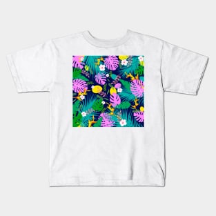 Jungle tropical floral Kids T-Shirt